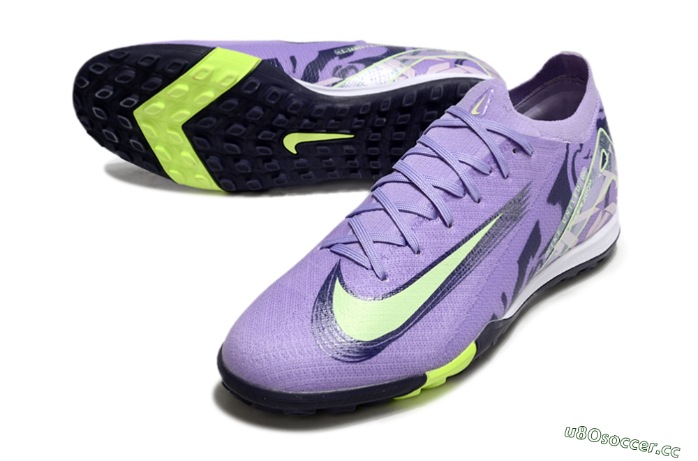 Unisex Nike Air Zoom Mercurial Vapor 16 Elite TF Artificial Turf Low-Tops Football Shoes - Purple/Yellow/White 3