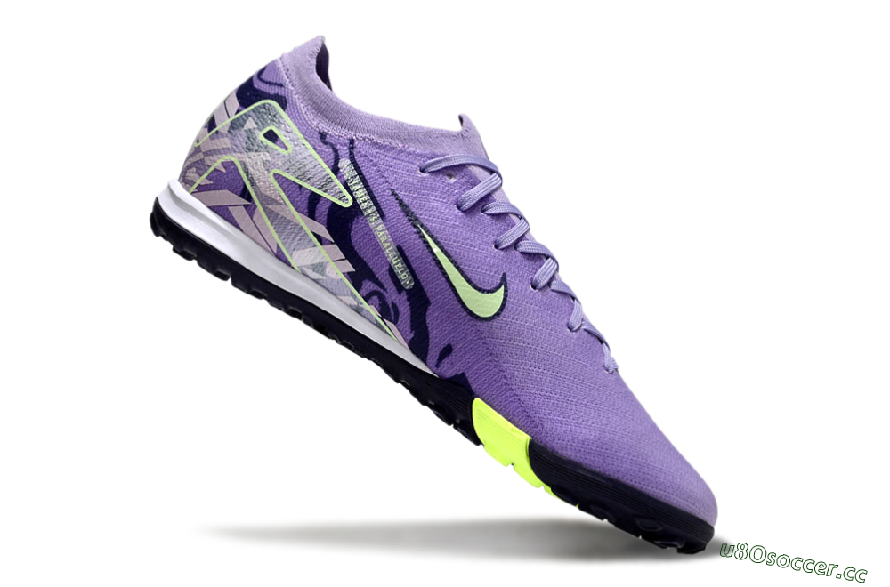 Unisex Nike Air Zoom Mercurial Vapor 16 Elite TF Artificial Turf Low-Tops Football Shoes - Purple/Yellow/White 4
