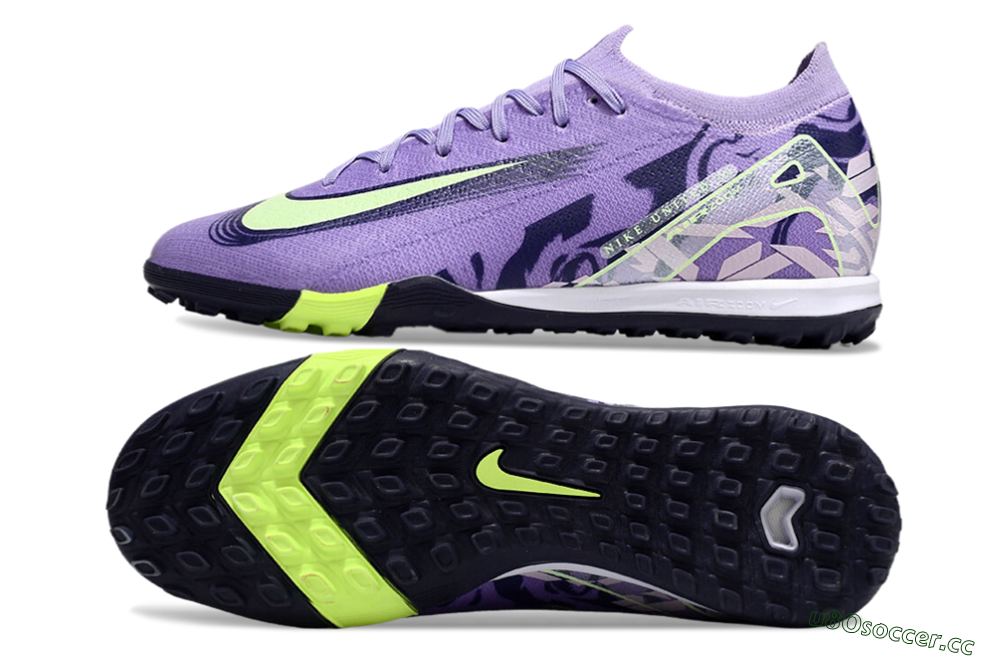 Unisex Nike Air Zoom Mercurial Vapor 16 Elite TF Artificial Turf Low-Tops Football Shoes - Purple/Yellow/White 1