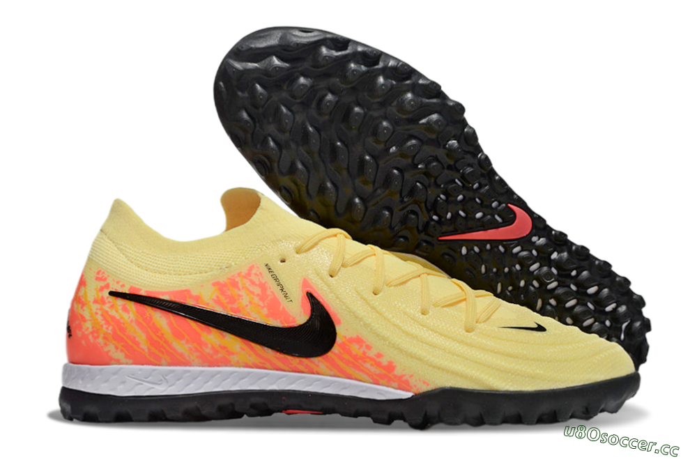 Men's Nike Phantom GX 2 Elite TF Artificial Turf Low-Tops Football Shoes - Yellow/Black/Red 2