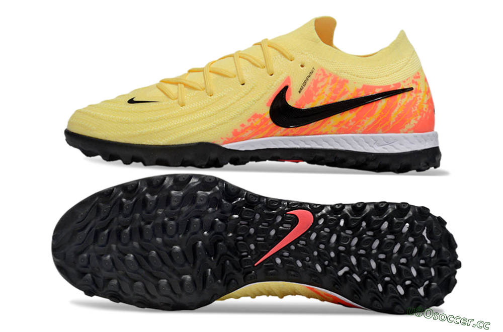 Men's Nike Phantom GX 2 Elite TF Artificial Turf Low-Tops Football Shoes - Yellow/Black/Red 1