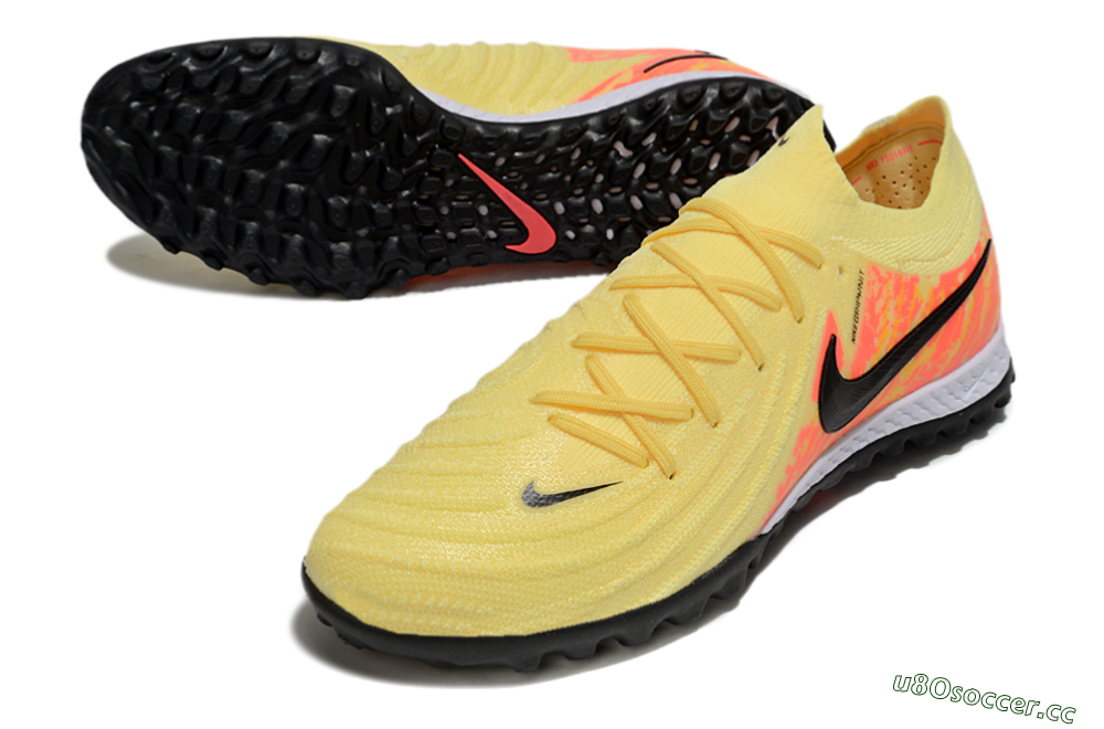 Men's Nike Phantom GX 2 Elite TF Artificial Turf Low-Tops Football Shoes - Yellow/Black/Red 3