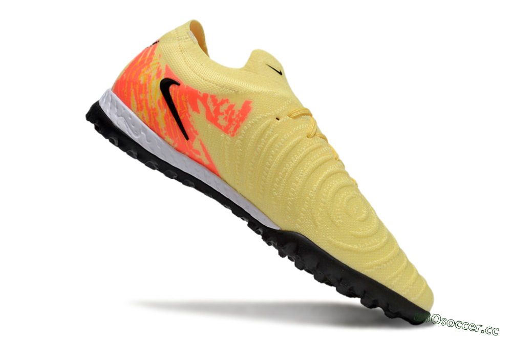 Men's Nike Phantom GX 2 Elite TF Artificial Turf Low-Tops Football Shoes - Yellow/Black/Red 4