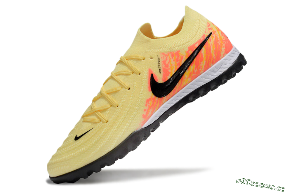 Men's Nike Phantom GX 2 Elite TF Artificial Turf Low-Tops Football Shoes - Yellow/Black/Red 5