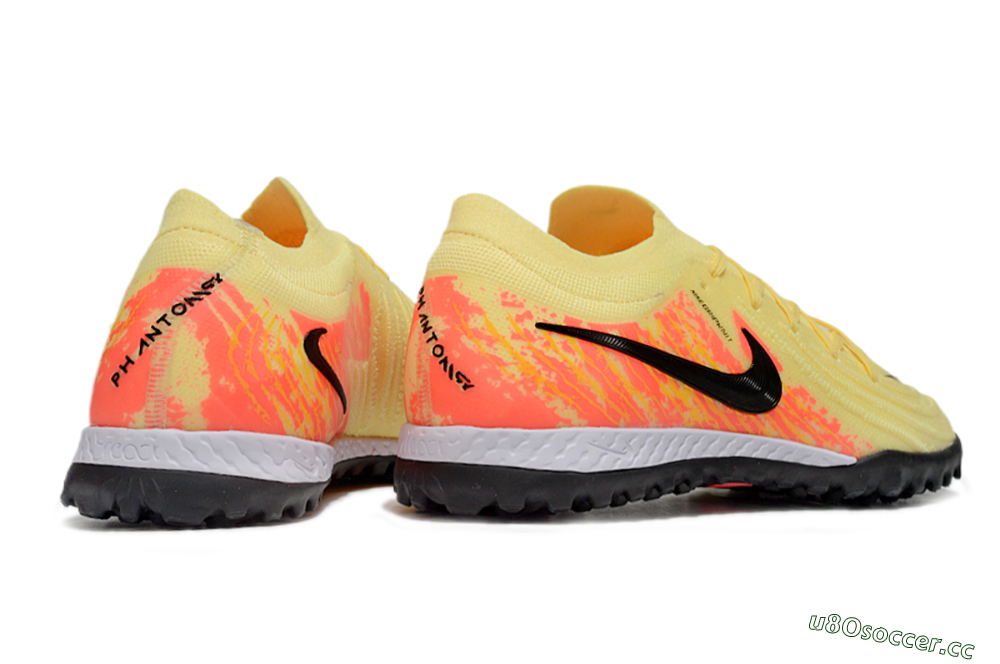 Men's Nike Phantom GX 2 Elite TF Artificial Turf Low-Tops Football Shoes - Yellow/Black/Red 6