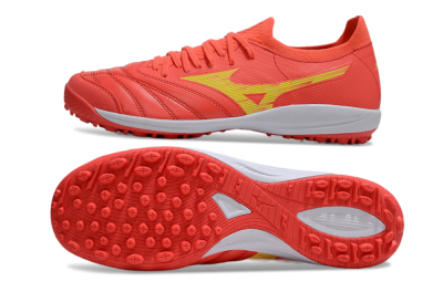 Men's Mizuno Morelia Neo Sala TF Artificial Turf Low-Tops Football Shoes - Red/Yellow/White