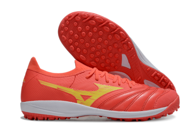 Men's Mizuno Morelia Neo Sala TF Artificial Turf Low-Tops Football Shoes - Red/Yellow/White