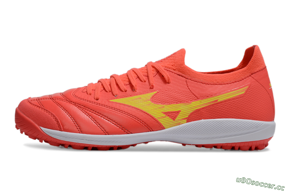 Men's Mizuno Morelia Neo Sala TF Artificial Turf Low-Tops Football Shoes - Red/Yellow/White 0