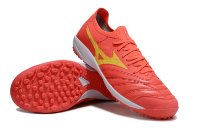 Men's Mizuno Morelia Neo Sala TF Artificial Turf Low-Tops Football Shoes - Red/Yellow/White