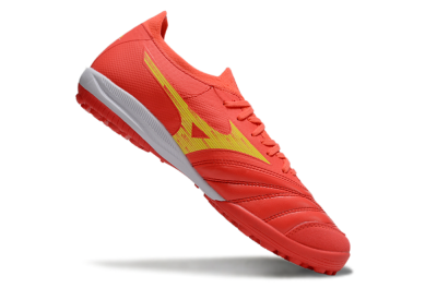 Men's Mizuno Morelia Neo Sala TF Artificial Turf Low-Tops Football Shoes - Red/Yellow/White