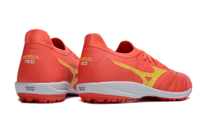 Men's Mizuno Morelia Neo Sala TF Artificial Turf Low-Tops Football Shoes - Red/Yellow/White