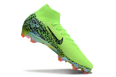 Unisex Nike Air Zoom Mercurial Superfly 10 Elite FG Firm Ground High-Tops Football Boots - Yellow/Black/Leopard
