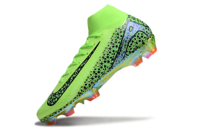 Unisex Nike Air Zoom Mercurial Superfly 10 Elite FG Firm Ground High-Tops Football Boots - Yellow/Black/Leopard