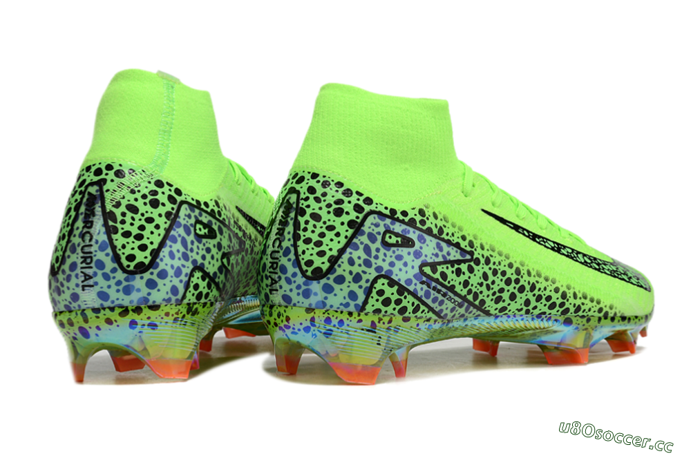 Unisex Nike Air Zoom Mercurial Superfly 10 Elite FG Firm Ground High-Tops Football Boots - Yellow/Black/Leopard 6