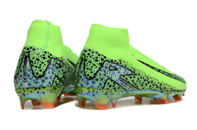 Unisex Nike Air Zoom Mercurial Superfly 10 Elite FG Firm Ground High-Tops Football Boots - Yellow/Black/Leopard