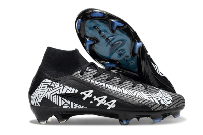 Unisex Nike Air Zoom Mercurial Superfly 10 Elite FG Firm Ground High-Tops Football Boots - Black/White/Blue