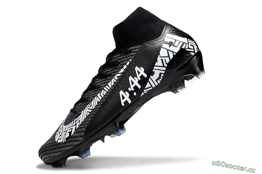 Unisex Nike Air Zoom Mercurial Superfly 10 Elite FG Firm Ground High-Tops Football Boots - Black/White/Blue 5