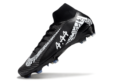 Unisex Nike Air Zoom Mercurial Superfly 10 Elite FG Firm Ground High-Tops Football Boots - Black/White/Blue