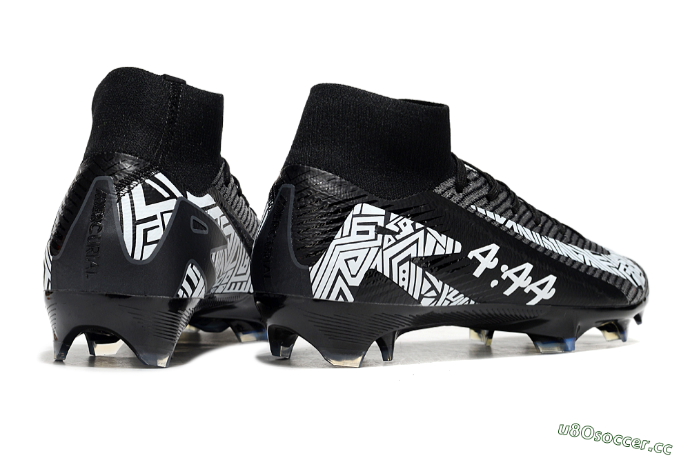 Unisex Nike Air Zoom Mercurial Superfly 10 Elite FG Firm Ground High-Tops Football Boots - Black/White/Blue 6