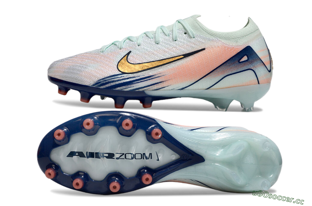 Unisex Nike Air Zoom Mercurial Vapor 16 Elite AG Artificial Grass Low-Tops Football Boots - Jade/Yellow/Pink/Blue 1