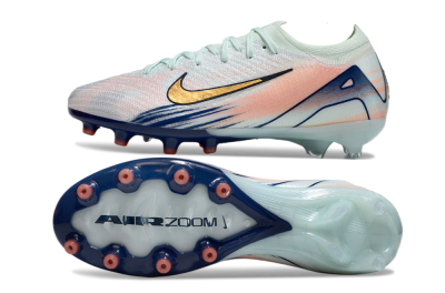 Unisex Nike Air Zoom Mercurial Vapor 16 Elite AG Artificial Grass Low-Tops Football Boots - Jade/Yellow/Pink/Blue