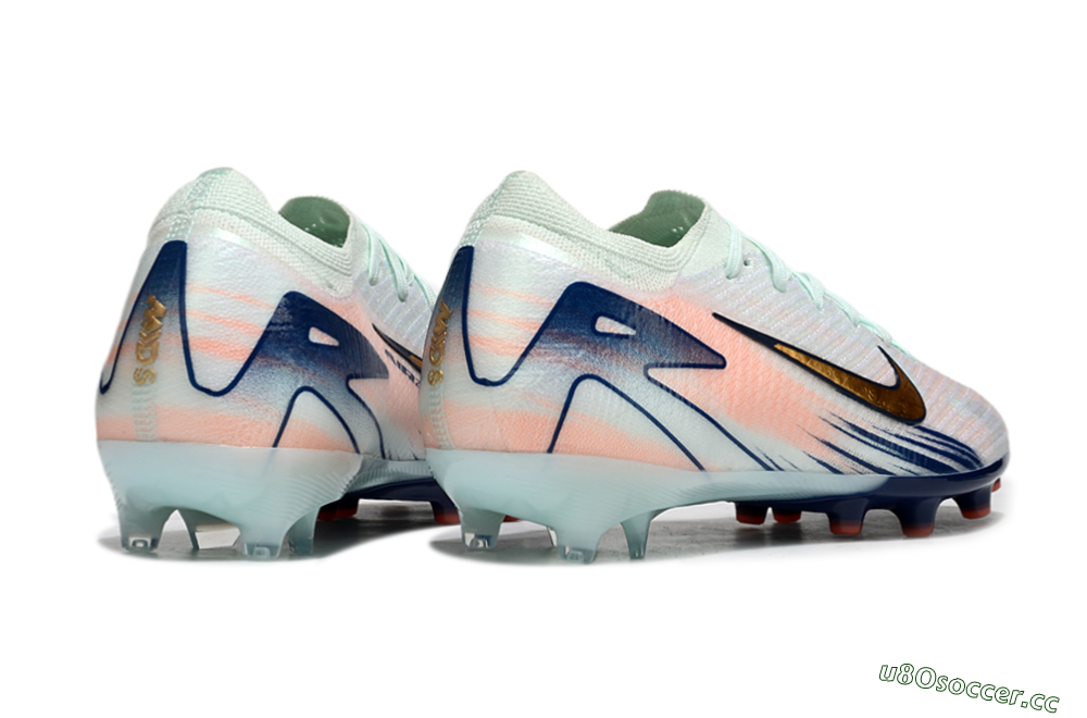 Unisex Nike Air Zoom Mercurial Vapor 16 Elite AG Artificial Grass Low-Tops Football Boots - Jade/Yellow/Pink/Blue 6