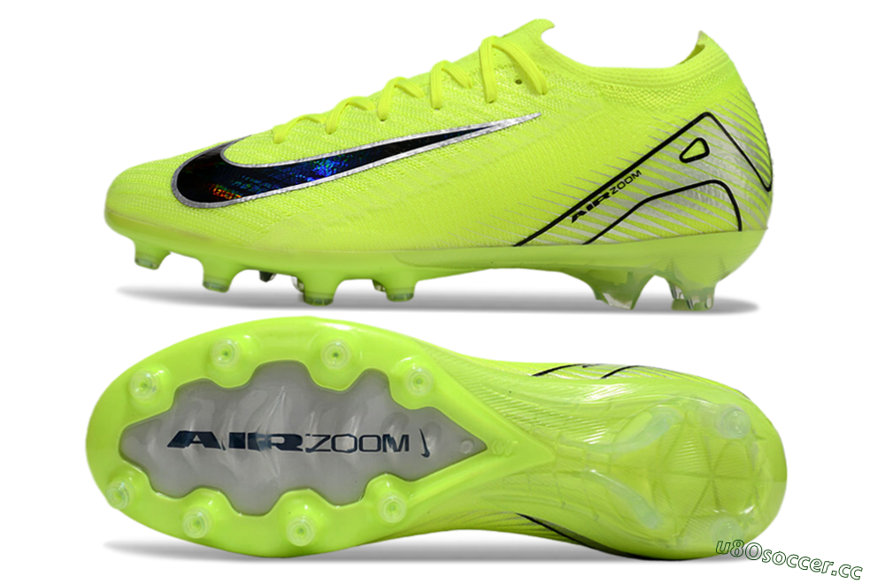 Unisex Nike Air Zoom Mercurial Vapor 16 Elite AG Artificial Grass Low-Tops Football Boots - Yellow/Silver/Black 1