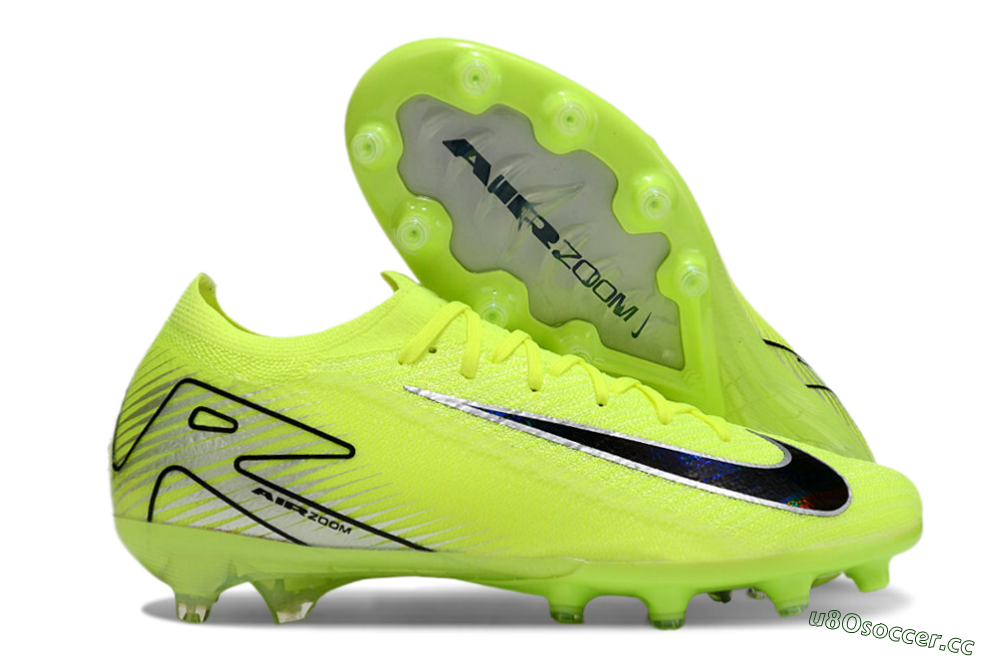 Unisex Nike Air Zoom Mercurial Vapor 16 Elite AG Artificial Grass Low-Tops Football Boots - Yellow/Silver/Black 2