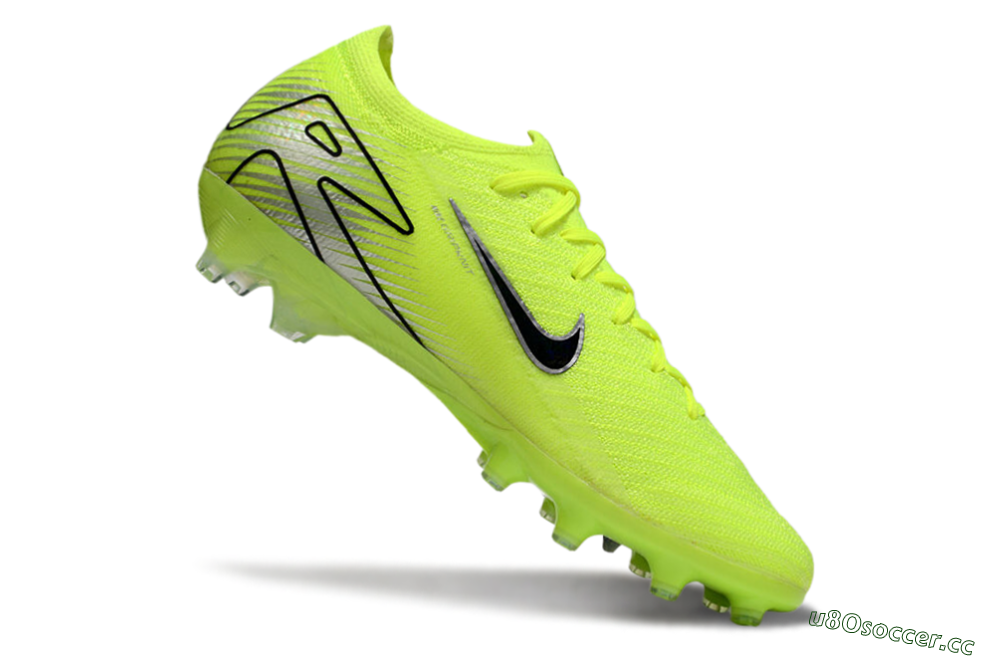 Unisex Nike Air Zoom Mercurial Vapor 16 Elite AG Artificial Grass Low-Tops Football Boots - Yellow/Silver/Black 4