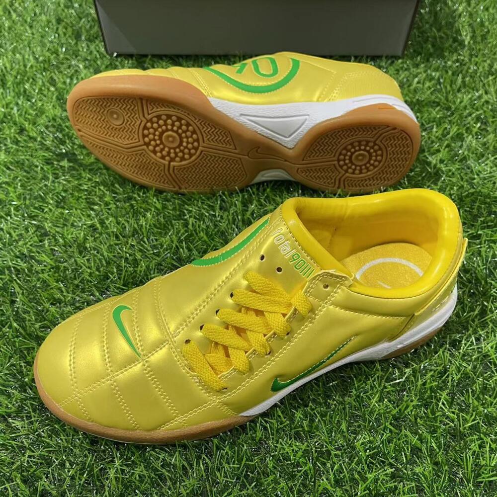 Men's Nike Total 90 II IC Indoor & Futsal Low-Tops Football Shoes - Yellow/Green/White