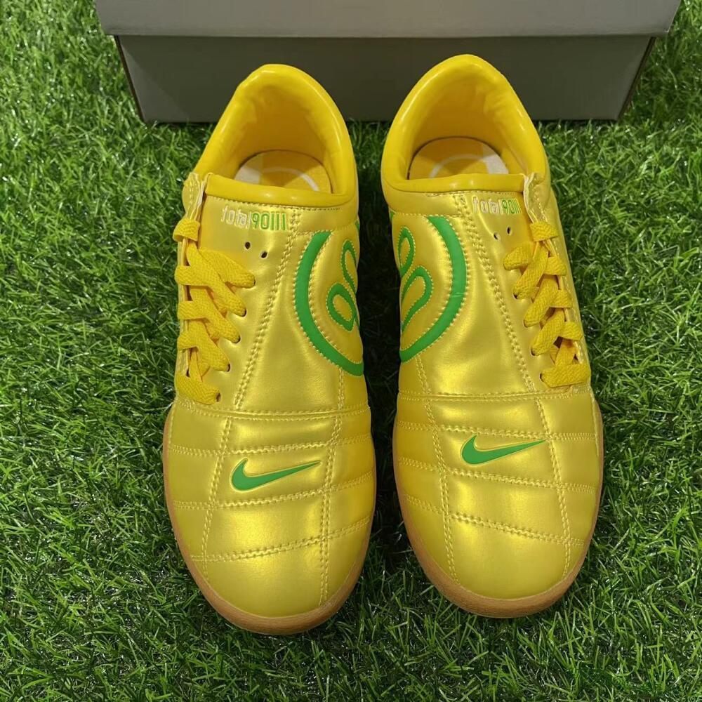 Men's Nike Total 90 II IC Indoor & Futsal Low-Tops Football Shoes - Yellow/Green/White