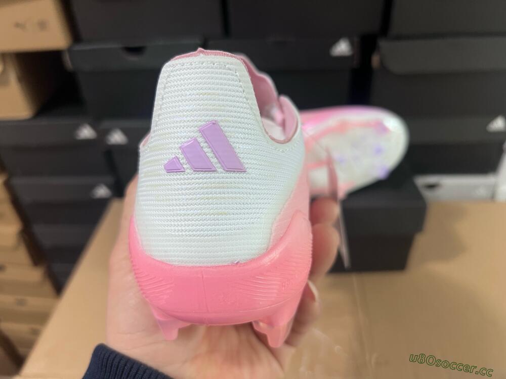 Men's Adidas F50 Elite FG Firm Ground Low-Tops Football Boots - Pink/White/Gold