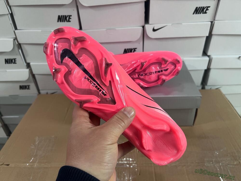 Unisex Nike Air Zoom Mercurial Superfly 10 Elite FG Firm Ground High-Tops Football Boots - Pink/Black