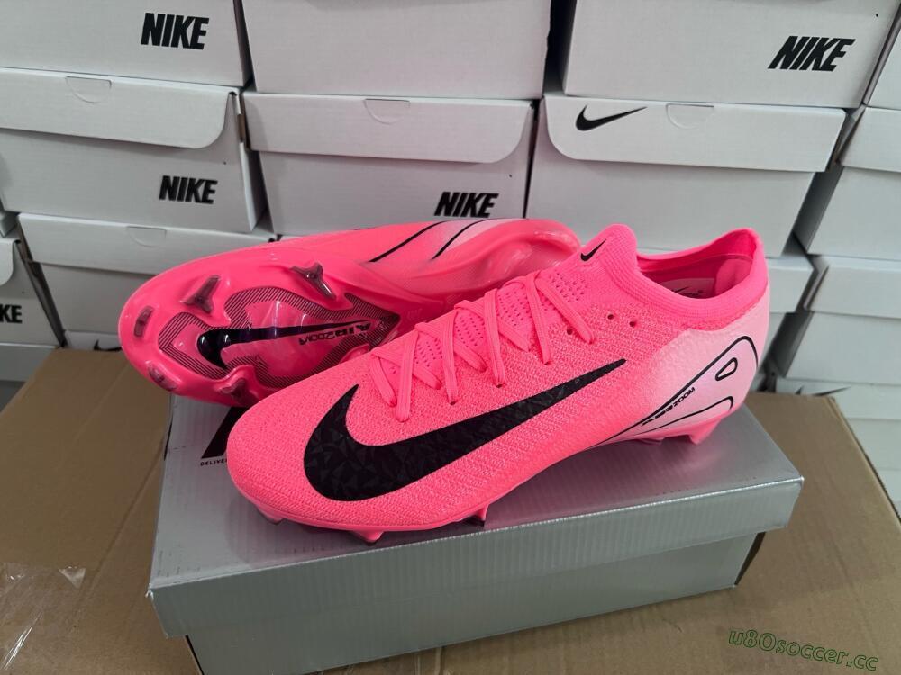 Unisex Nike Air Zoom Mercurial Vapor 16 Elite FG Firm Ground Low-Tops Football Boots - Red/Black/Pink