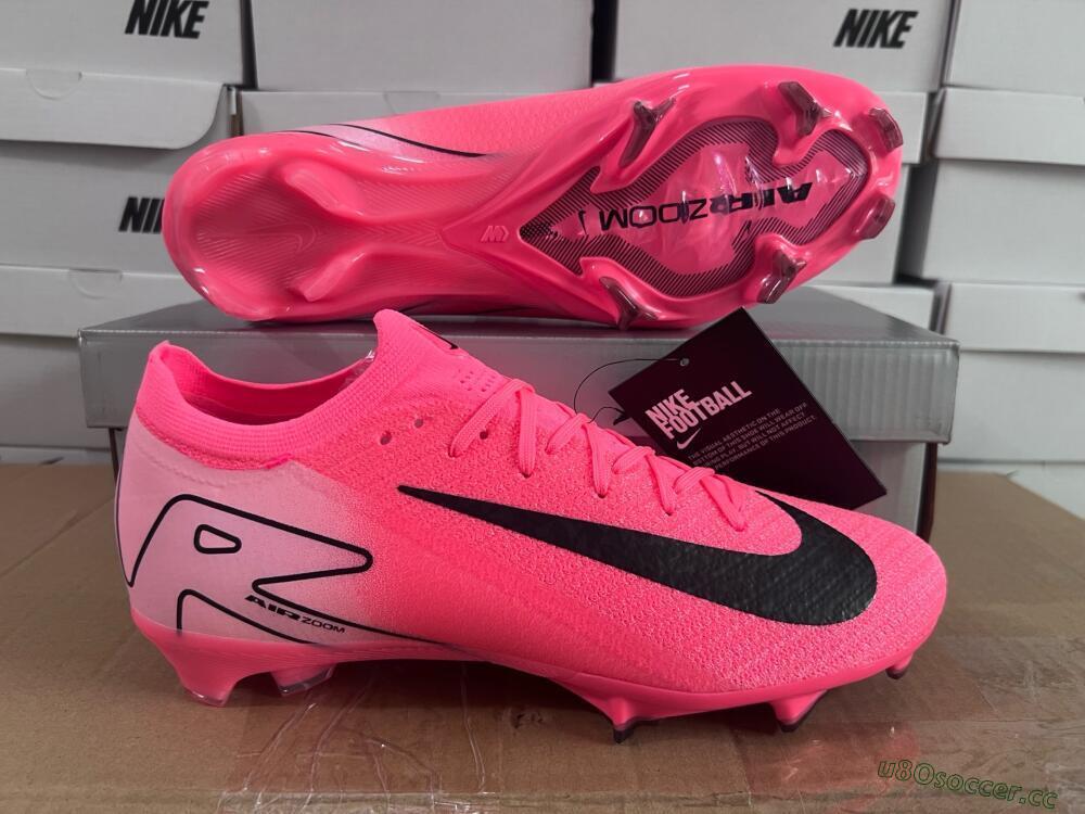 Unisex Nike Air Zoom Mercurial Vapor 16 Elite FG Firm Ground Low-Tops Football Boots - Red/Black/Pink