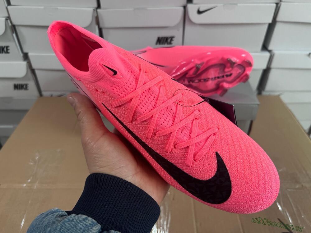 Unisex Nike Air Zoom Mercurial Vapor 16 Elite FG Firm Ground Low-Tops Football Boots - Red/Black/Pink