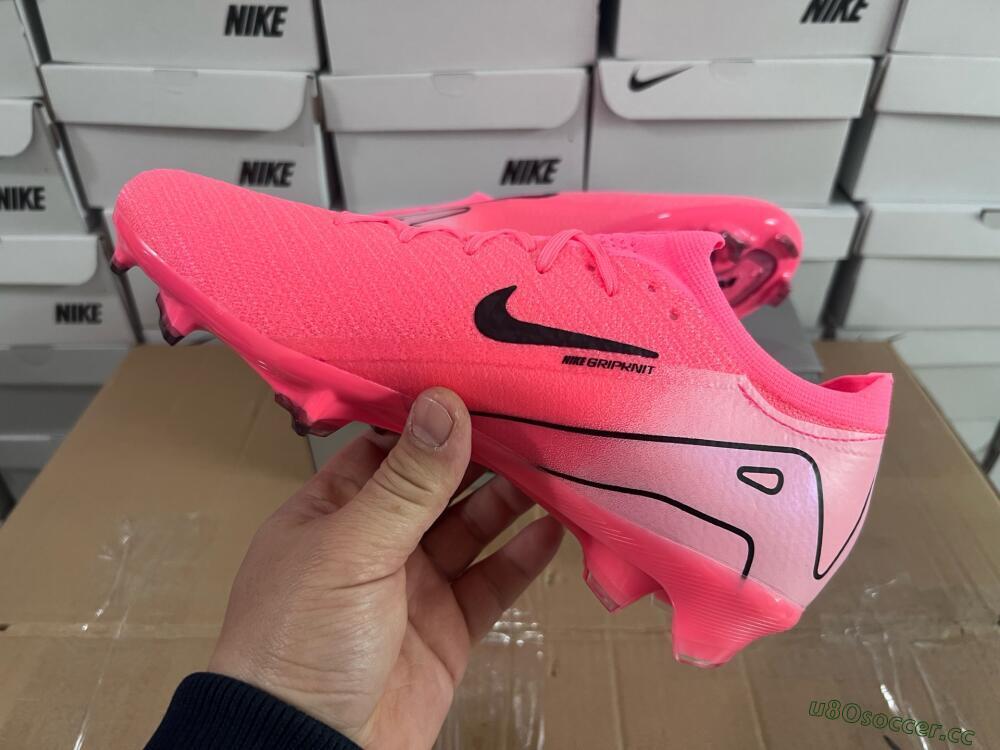Unisex Nike Air Zoom Mercurial Vapor 16 Elite FG Firm Ground Low-Tops Football Boots - Red/Black/Pink