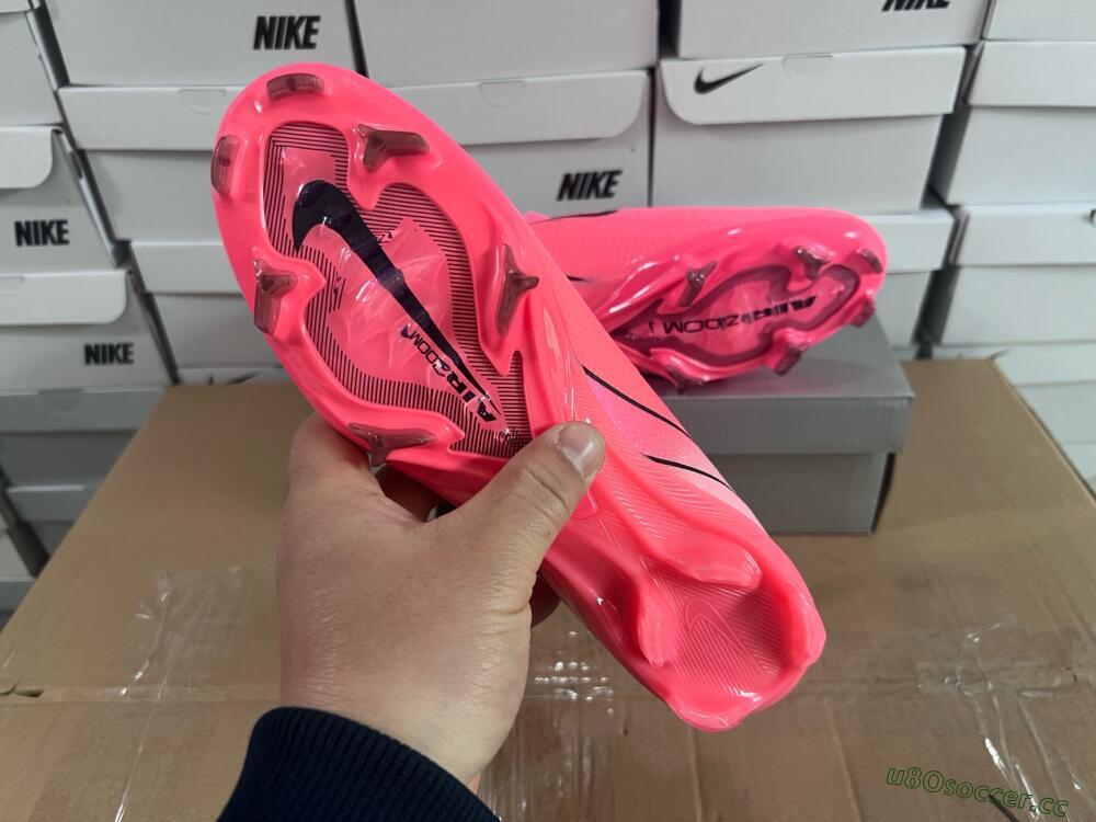 Unisex Nike Air Zoom Mercurial Vapor 16 Elite FG Firm Ground Low-Tops Football Boots - Red/Black/Pink