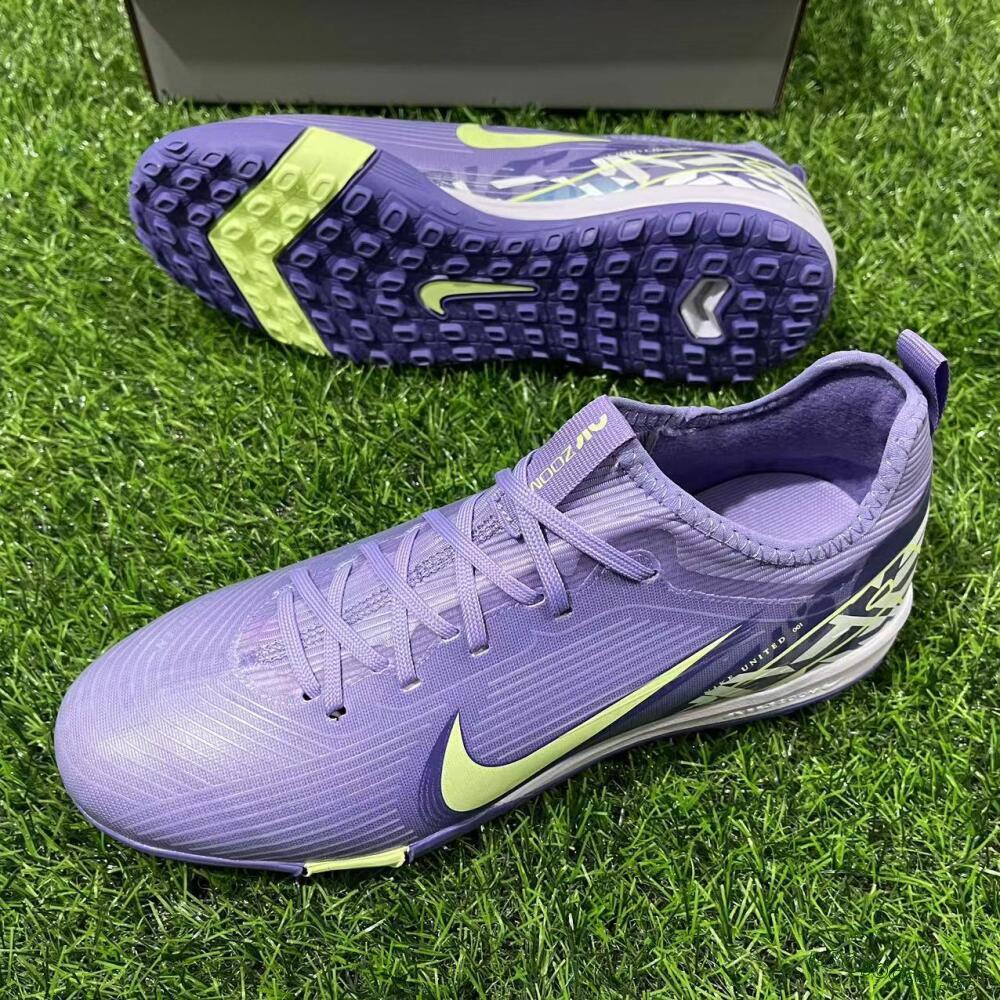 Unisex Nike Air Zoom Mercurial Vapor 16 Pro TF Artificial Turf Low-Tops Football Shoes - Purple/Yellow/White