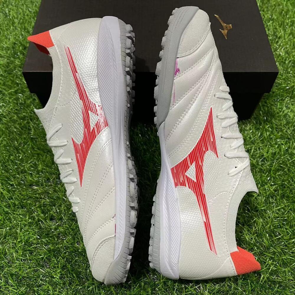 Men's Mizuno Morelia Neo Sala TF Artificial Turf Low-Tops Football Shoes - Grey/Red/White