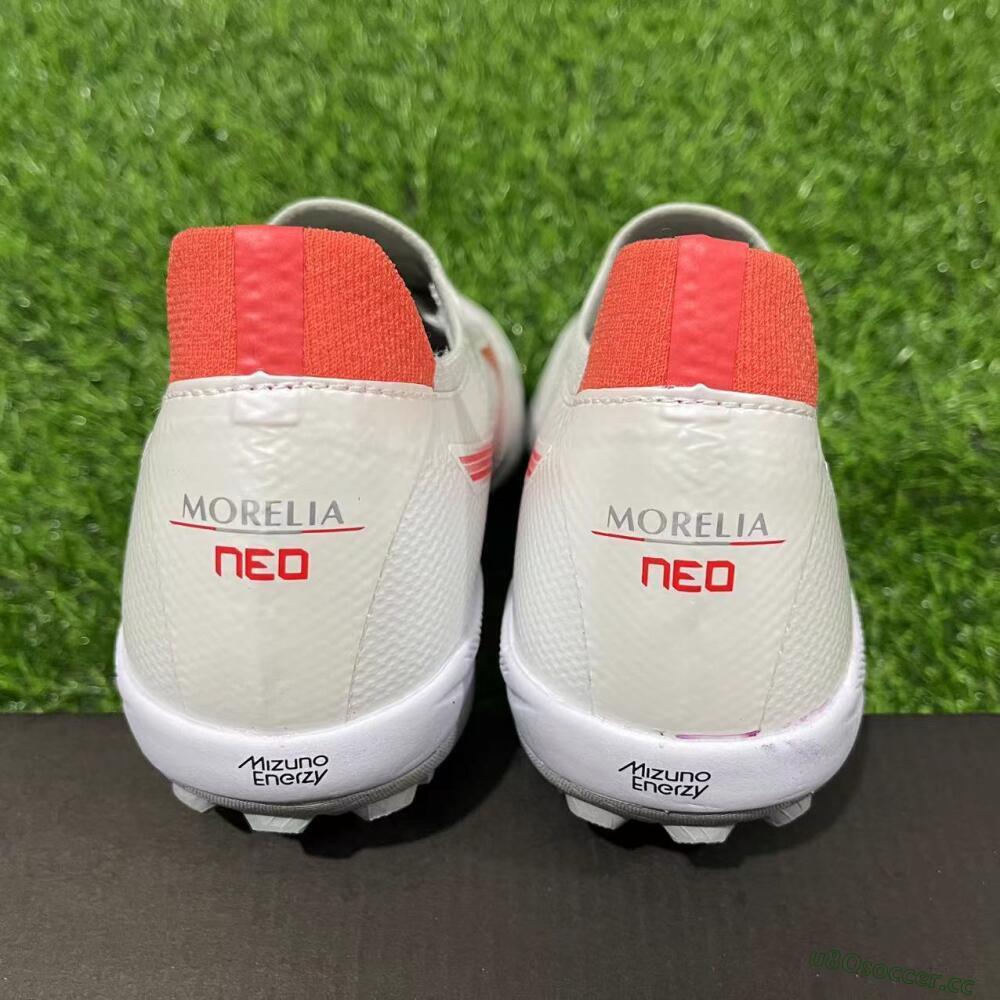 Men's Mizuno Morelia Neo Sala TF Artificial Turf Low-Tops Football Shoes - Grey/Red/White