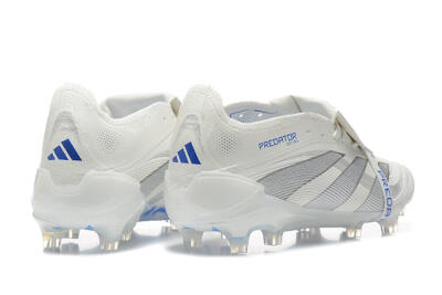 Men's Adidas Predator Elite 25 Foldover Tongue FG Firm Ground Low-Tops Football Boots - Beige/Blue/Silver