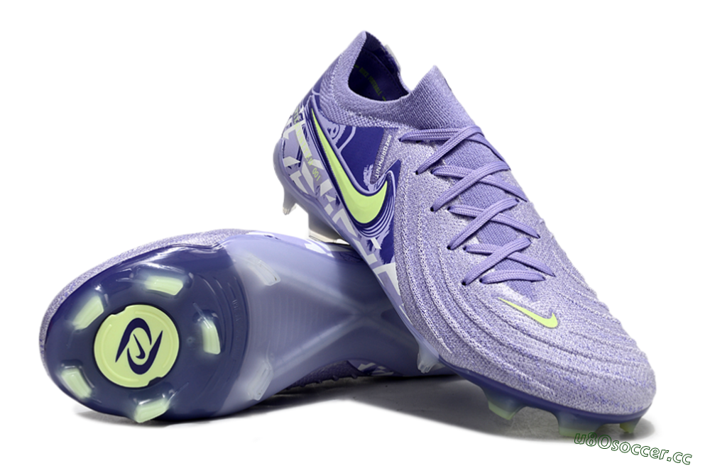 Unisex Nike Phantom Luna Elite FG Firm Ground Low-Tops Football Boots - Purple/Yellow/White 4