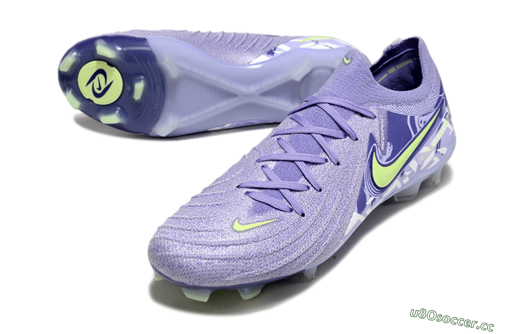 Unisex Nike Phantom Luna Elite FG Firm Ground Low-Tops Football Boots - Purple/Yellow/White 3