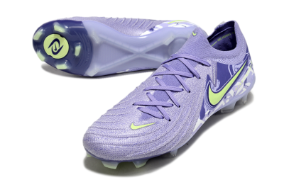 Unisex Nike Phantom Luna Elite FG Firm Ground Low-Tops Football Boots - Purple/Yellow/White