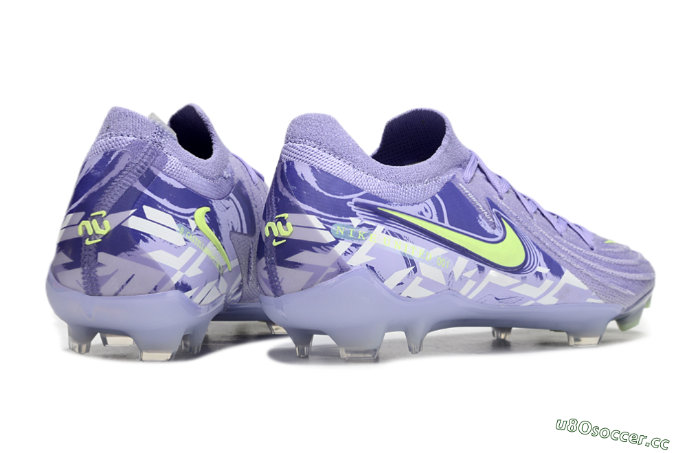 Unisex Nike Phantom Luna Elite FG Firm Ground Low-Tops Football Boots - Purple/Yellow/White 7