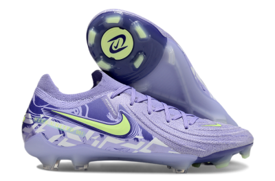 Unisex Nike Phantom Luna Elite FG Firm Ground Low-Tops Football Boots - Purple/Yellow/White