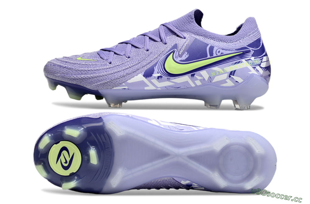 Unisex Nike Phantom Luna Elite FG Firm Ground Low-Tops Football Boots - Purple/Yellow/White 1
