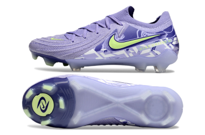 Unisex Nike Phantom Luna Elite FG Firm Ground Low-Tops Football Boots - Purple/Yellow/White
