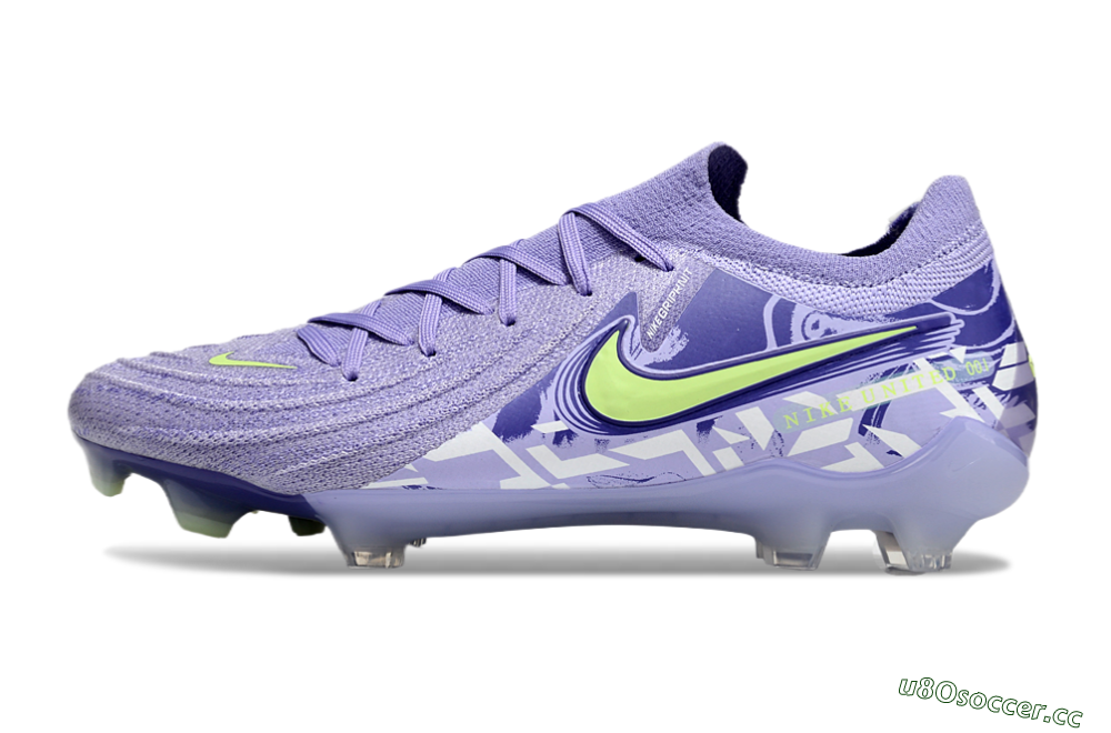 Unisex Nike Phantom Luna Elite FG Firm Ground Low-Tops Football Boots - Purple/Yellow/White 0